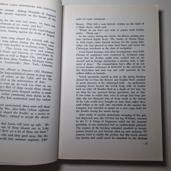 Great Lakes Shipwreck & Survival Edmund Fitzgerald Freighter Superior Storm Stor - Picture 9 of 14